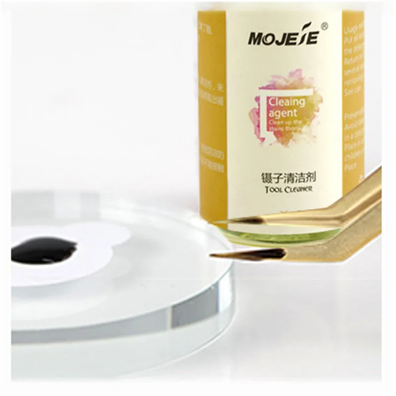 

25ml Eyelashes Tweezers Cleaner with Sponge Ball Professional Eyelash Extension Cosmetic Cleaning Tool Makeup Accessories