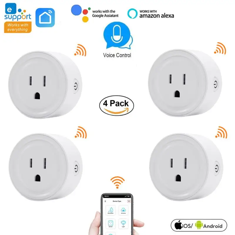 Нам 10A WiFi смарт розетка с Мощность контролем энергии мульти штекер приложение