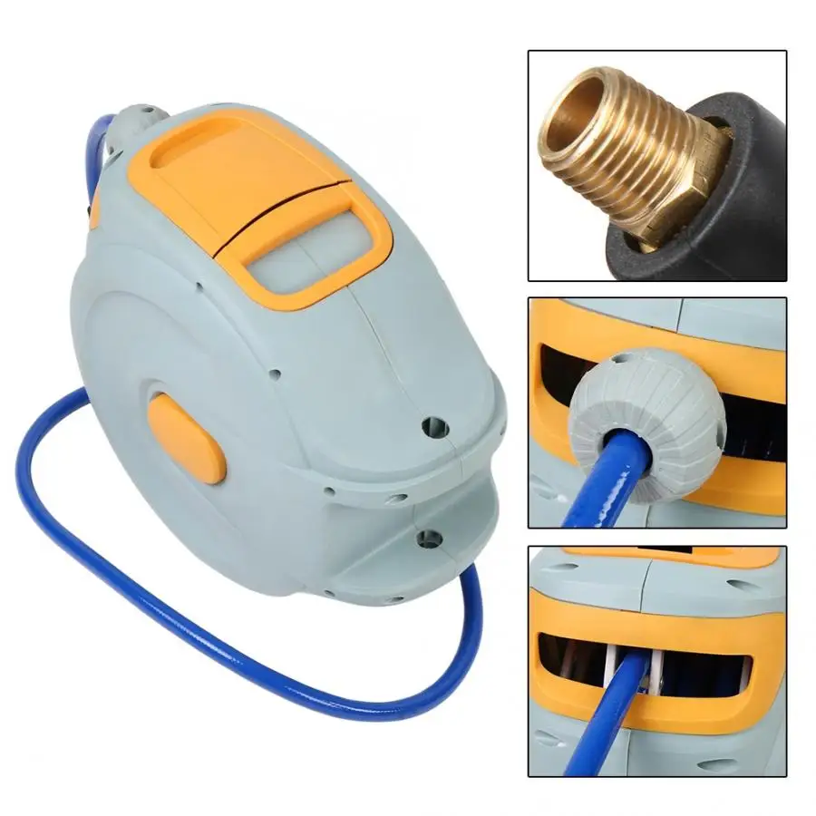 Новый 15 м выдвижной пластиковый воздушный компрессор шланг катушка с 1/4NPT 18