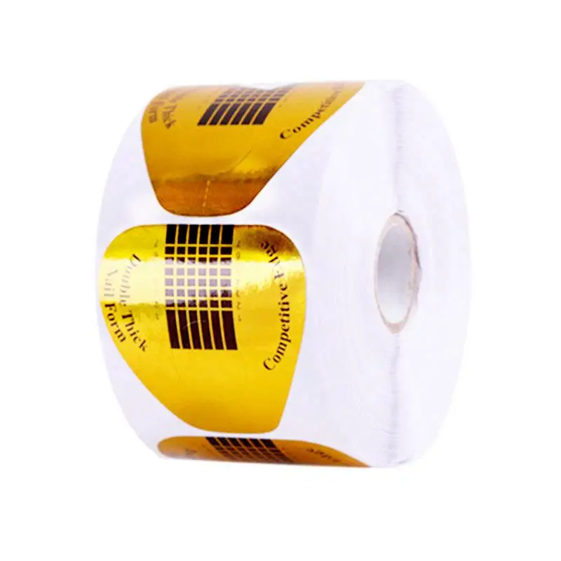 

500Pc lengthened nail finger holder phototherapy assisted crystal nail holder nail art paper holder golden horseshoe shape