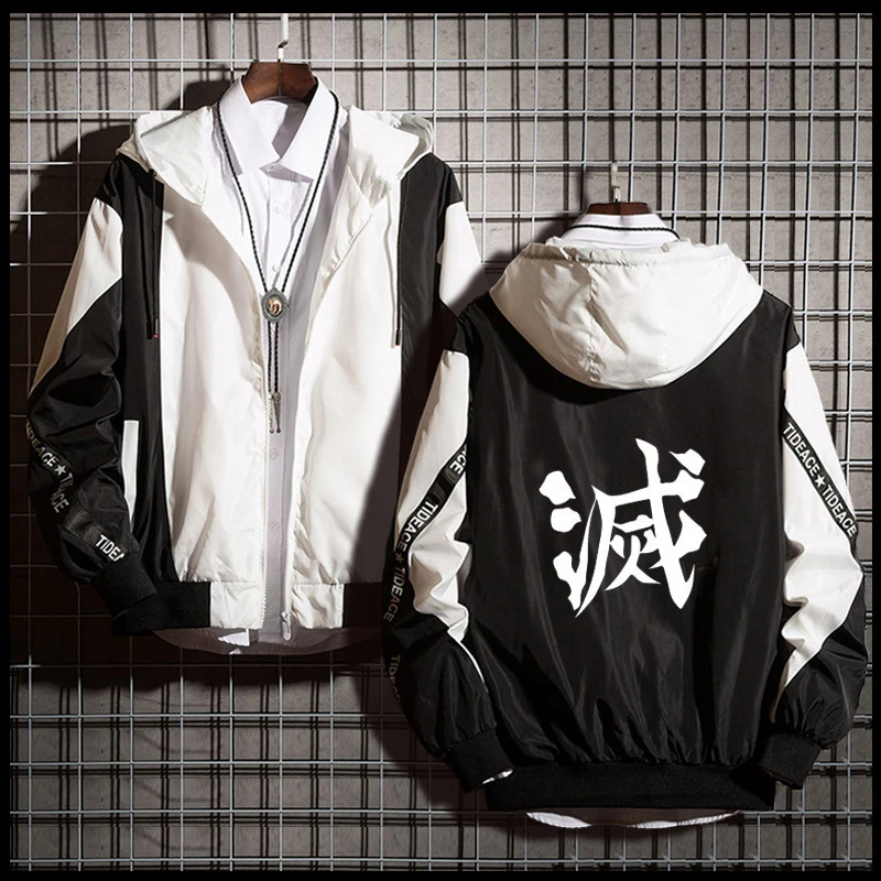 

Демон убийца Япония Горячее предложение, аниме, косплей камадо Tanjirou с печатным рисунком пальто унисекс куртка с капюшоном Для мужчин женска...