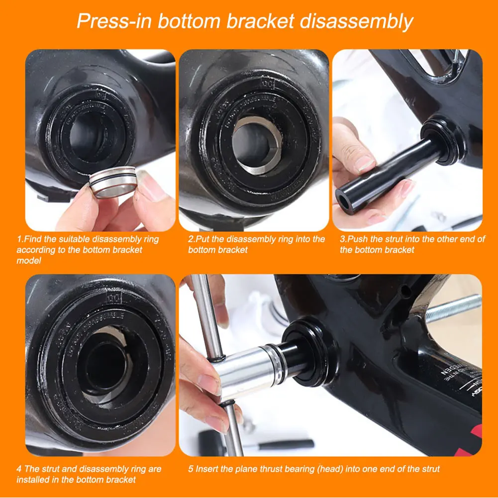 

Install Remove Bicycle Repair Tools Kit Professional Wrench Portable Press In Multifunction Screw Pole Durable Bottom Bracket