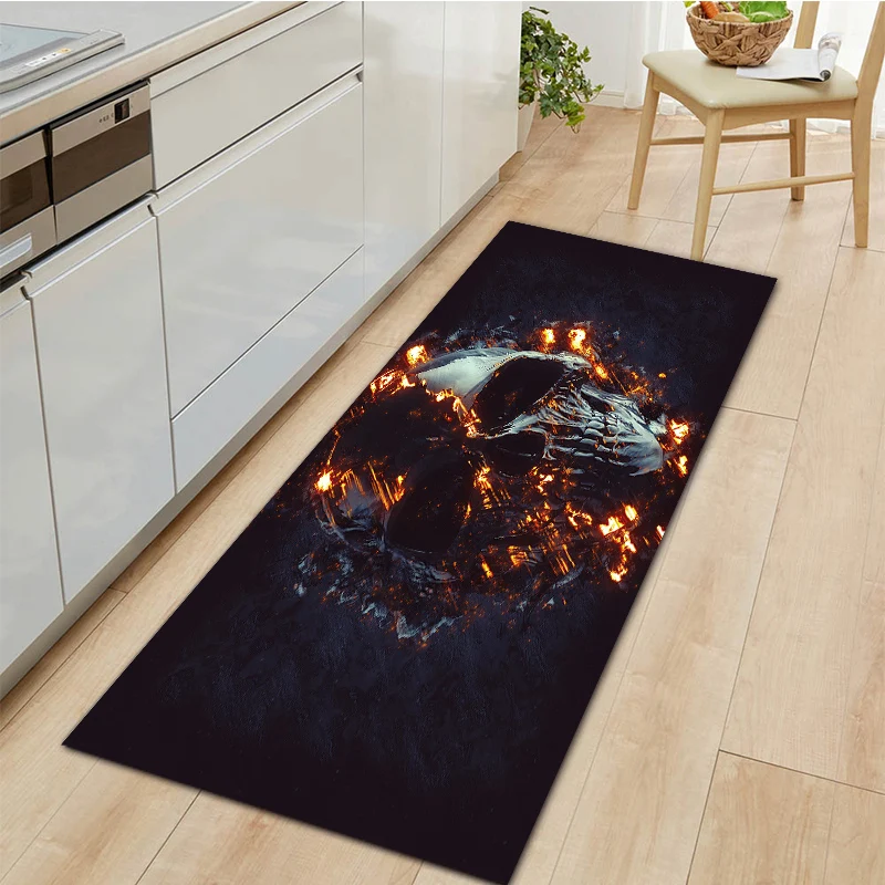 Коврик с 3D-принтом ужасов и черепа домашние кухонные коврики гостиная спальня