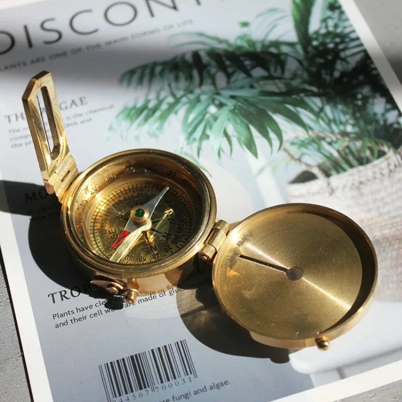 

Латунный яркий компас-Корона Ручной Работы, уличное портативное украшение для кабинета, украшение, поделки на удачу, аксессуары для дома