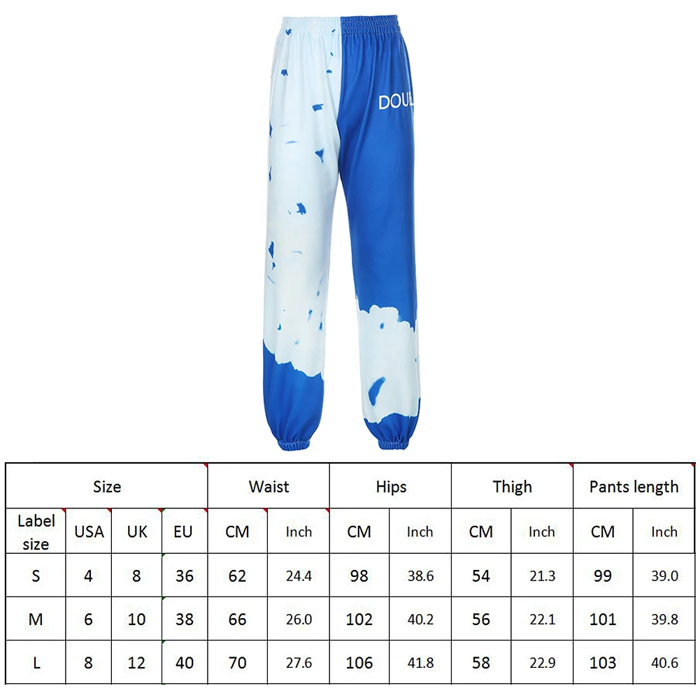 

Ladies Fashion Skinny Pants Autumn Letter Tie Dye Print Casual Sweatpants Joggers Women Harajuku Casual Long Trousers