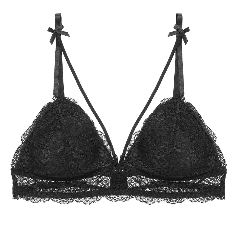 New Arrival Black Сексуальный беспроводной бюстгальтер без косточек для женщин, чашка 3/4, женский кружевной бюстгальтер без подкладки, модное нижнее белье, 6 цветов, с открытой спиной, укороченный топ без косточек, нижнее белье - Цвет: New Arrival Black