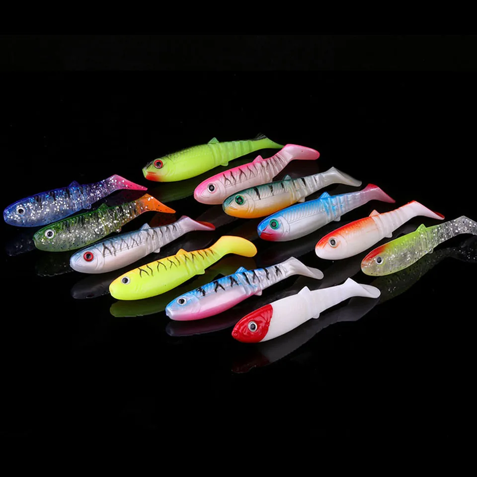 WALK FISH искусственные мягкие приманки 4 шт./лот 80 мм 5 7 г для рыбной ловли