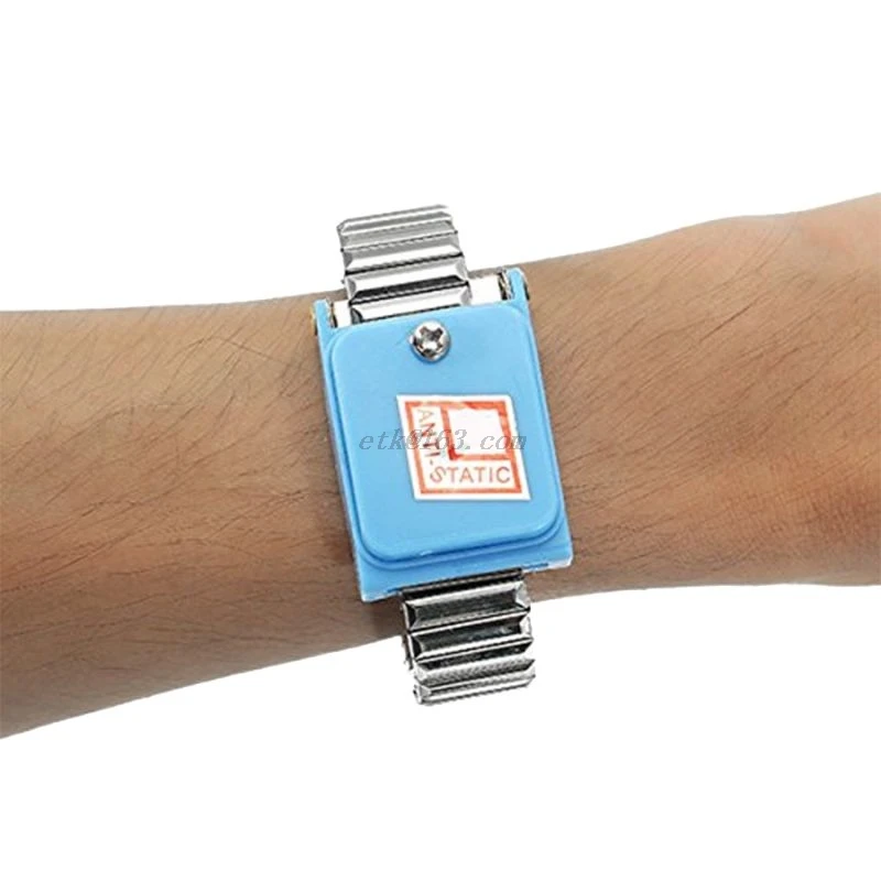 Металлический антистатический ремешок на запястье беспроводной регулируемый