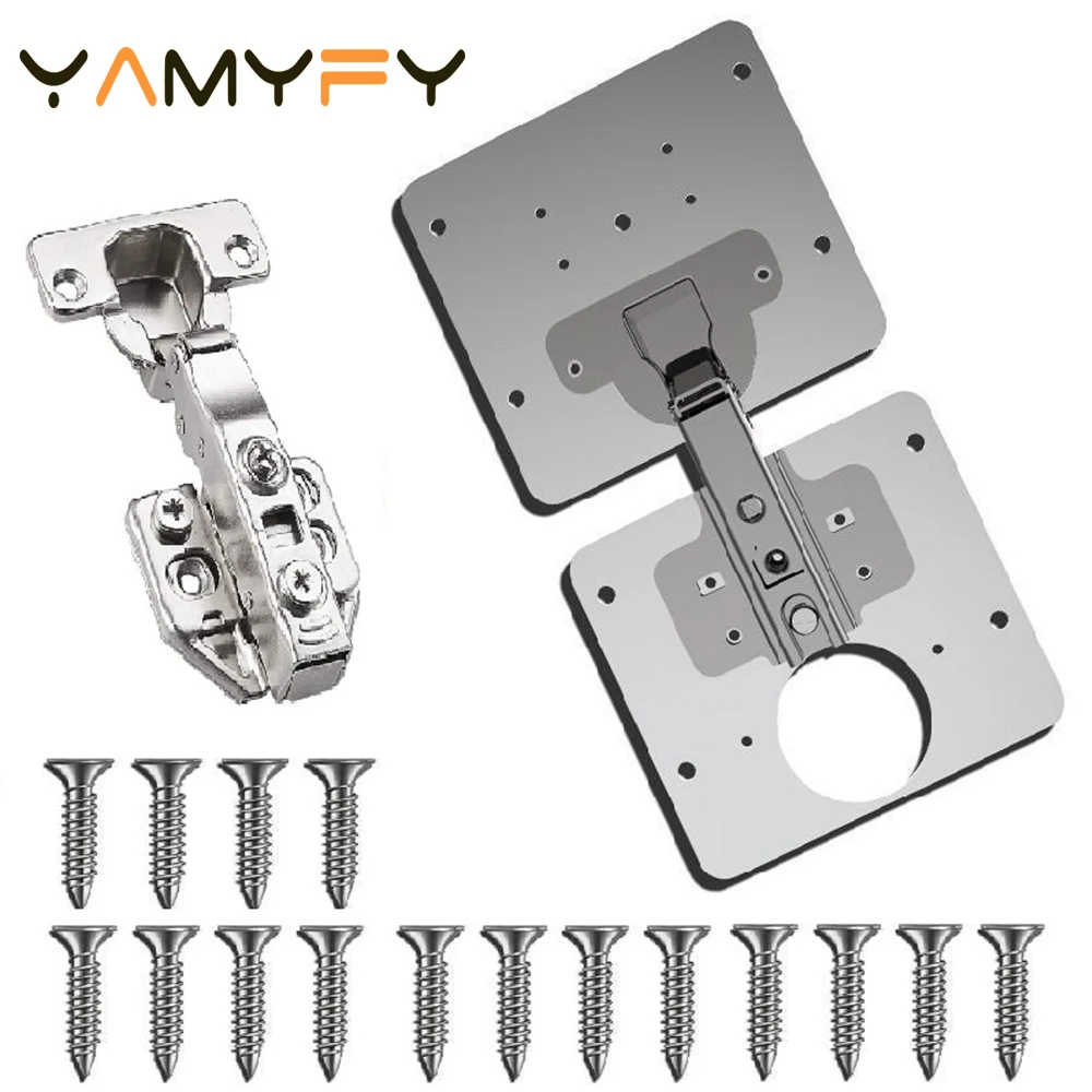 

1/2/4/8 шт., набор для ремонта шарнирных дверей кухонного шкафа с 16 шт. пластинами из нержавеющей стали