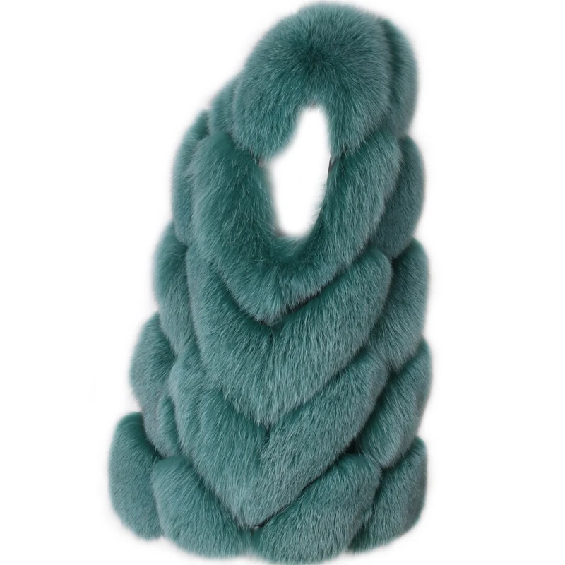 Женский жилет из лисьего меха натурального лисы | Женская одежда