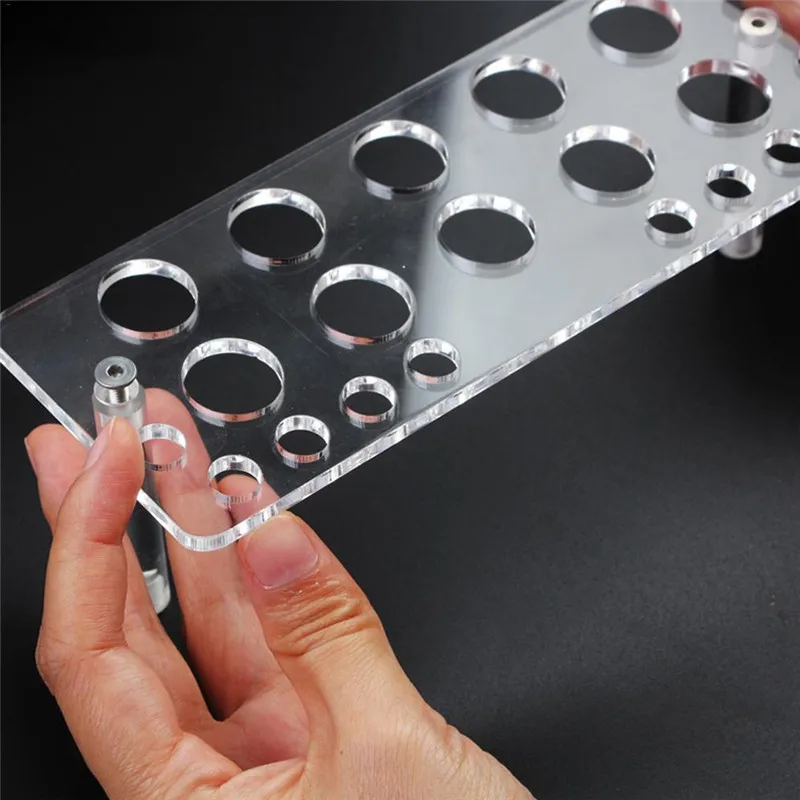 Подставка акриловый держатель кистей для макияжа с 20 отверстиями