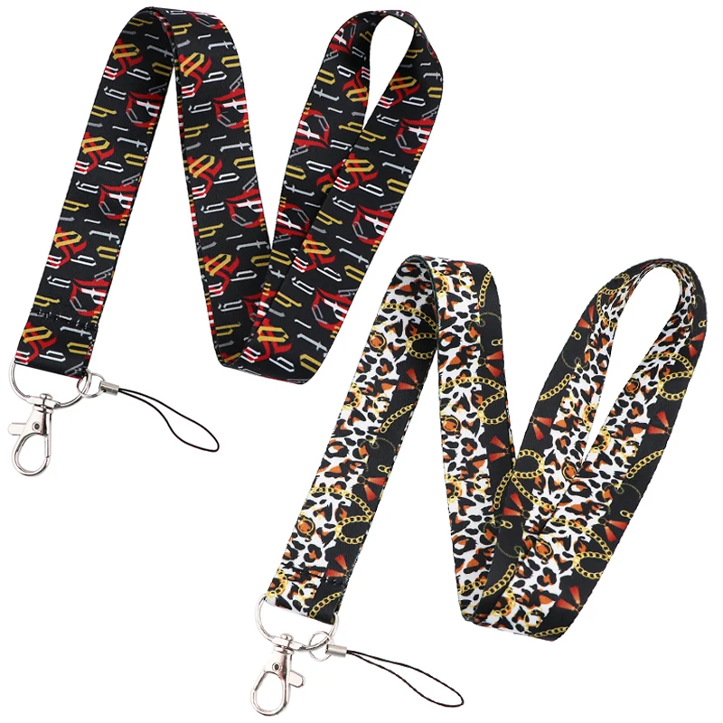 

FD0714 Hip Hop Rapper Keychains Accessory Mobile Phone USB ID Badge Holder Keys Strap Tag Neck Lanyard For Friends Gift