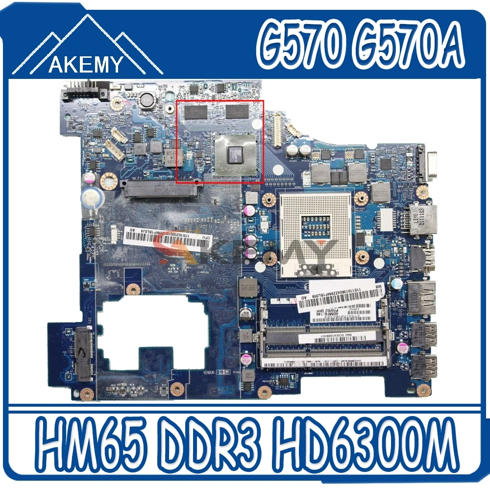 

Для Lenovo G570 G570A Материнская плата ноутбука PIGW2 LA-6753P материнская плата HM65 DDR3 HD6300M 100% тесты работы