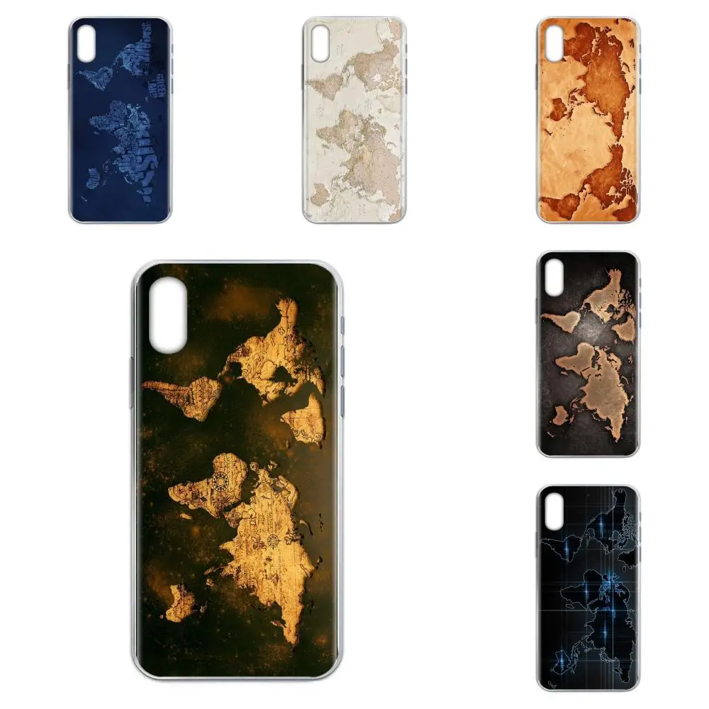 Мягкий защитный чехол из ТПУ с изображением карты мира по дереву для Galaxy Grand A3 A5 A7