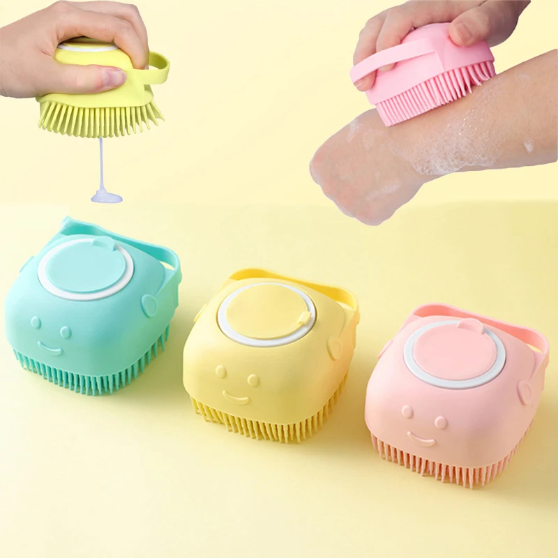 

Pet Dog Shampoo Brush Magic Silicone Brushes Bath Towels Body Brush Bath Belt Exfoliating Wash Skin Household Clean Shower Brush