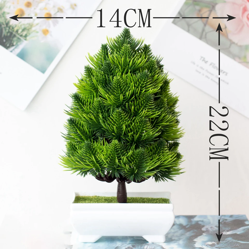 Зеленые искусственные растения бонсай маленькое дерево искусство для