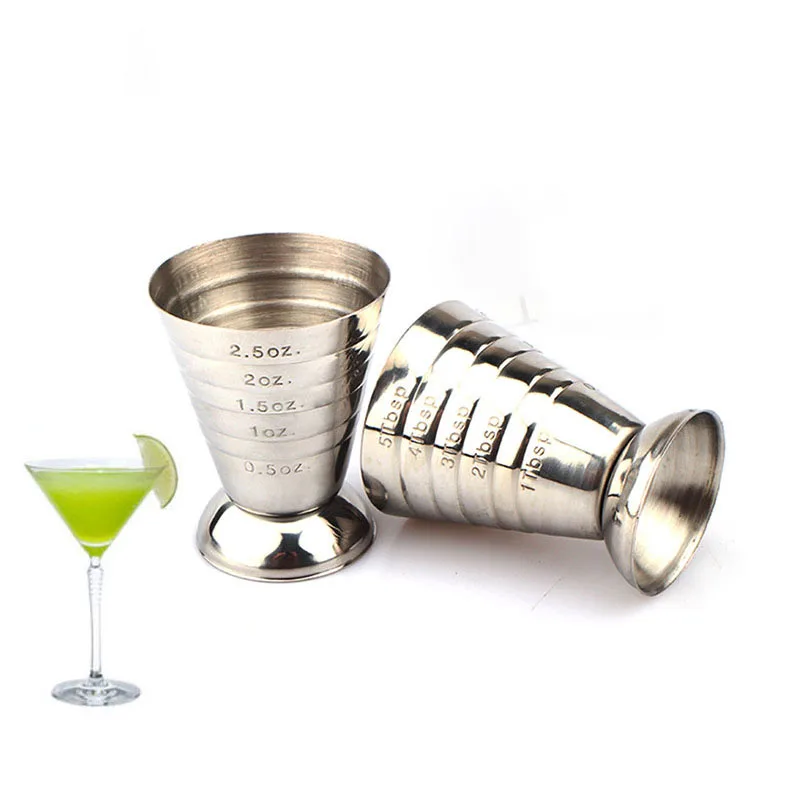 1Pcs Stainless Steel Bar Measuring Cup Cocktail Bartender Drink Mixing |