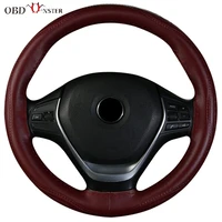leather car steering wheel cover four seasons universal non slip steering cases wheel cover steering wheel interior accessories