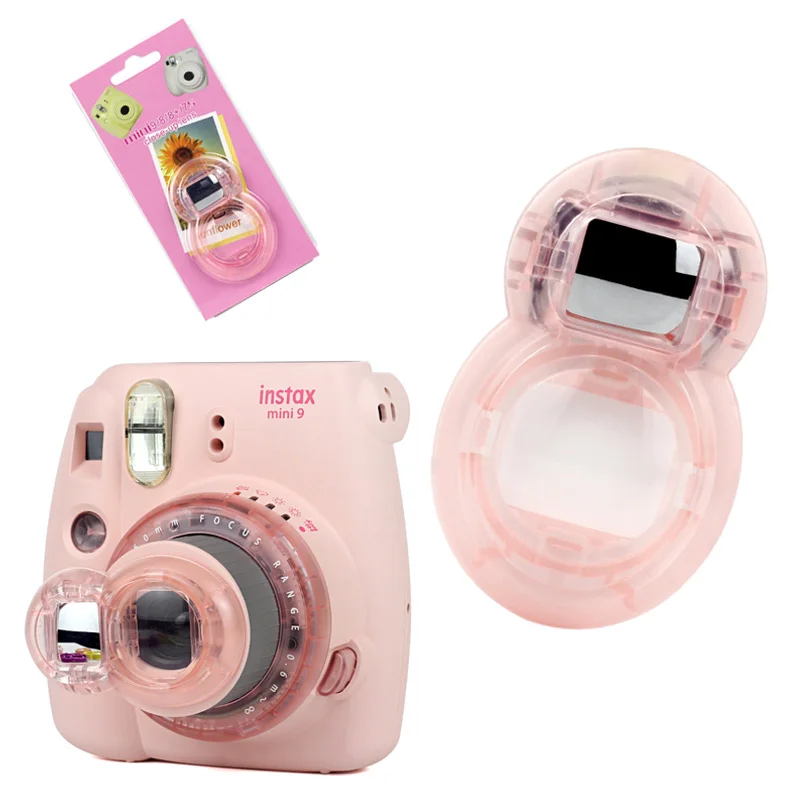 Jelly pink Для Fujifilm Instax camera Mini 9 Mini 8 Mini 7s PIC-300 пленочный объектив крупным планом с зеркалом для селфи с милым классическим дизайном - Цвет: Jelly pink
