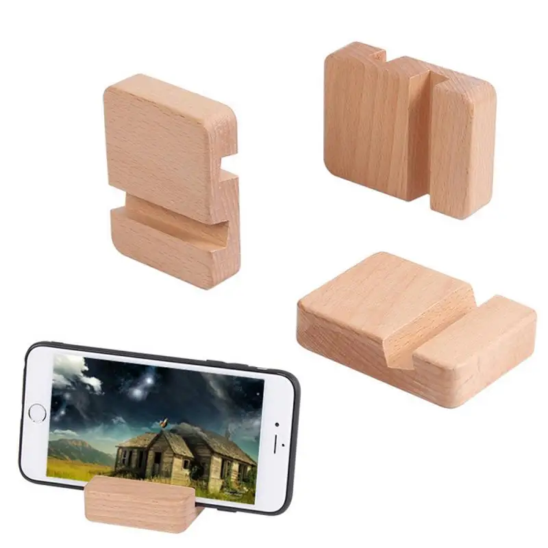 

Universal Mobile Phone Holder Double Slot Wood Holder Phone Bracket For IPad For Xiaomi Huawei Phone Wood Desk Support
