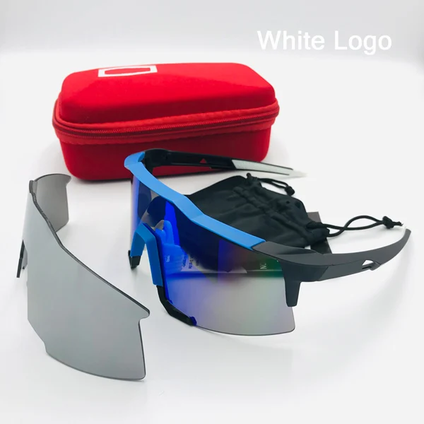 2 Lens Not Polarized Уличные спортивные очки с 3 линзами для езды на велосипеде, Mtb, гоночные очки для шоссейного велосипеда, мужские и женские солнцезащитные очки UV400 для езды на велосипеде, очки для бега - Цвет: 2 Lens Not Polarized
