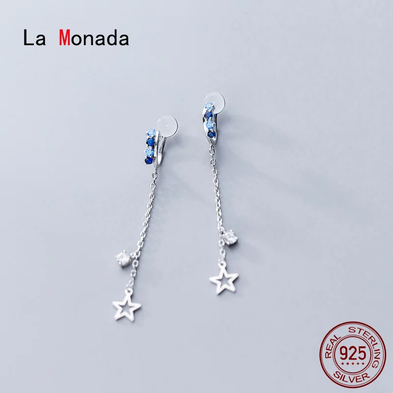 

Женские серьги-Клипсы из серебра 925 пробы, с кисточкой и звездой