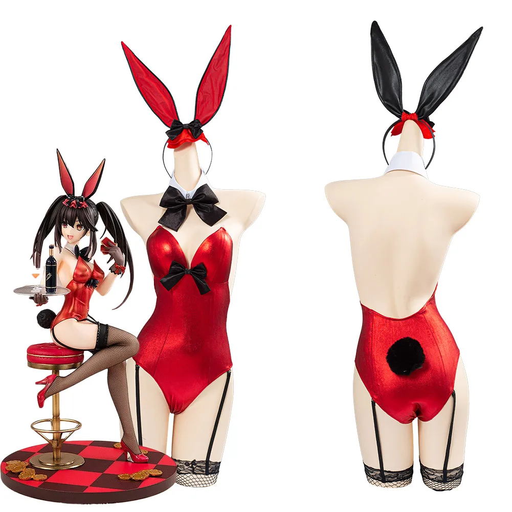 

Костюм для косплея токисаки из аниме «свидание и пуля», комбинезон Kurumi Bunny Girl, наряды, костюмы на Хэллоуин, карнавальные костюмы