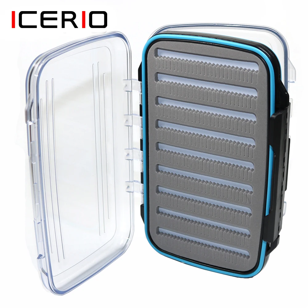 ICERIO 1 шт. рыболовная коробка с двойным разрезом водонепроницаемый чехол из