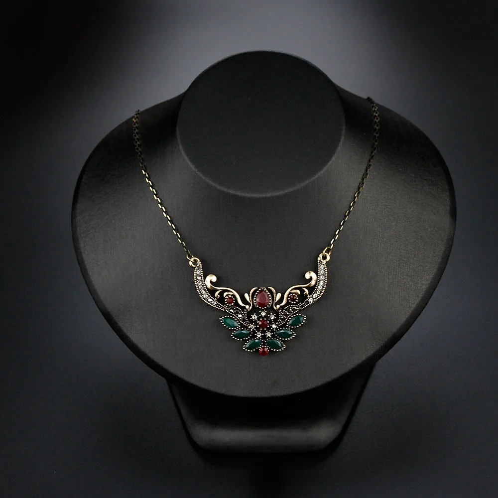 Sunspicems турецкие женские цветочные винтажные ожерелья с подвесками античное