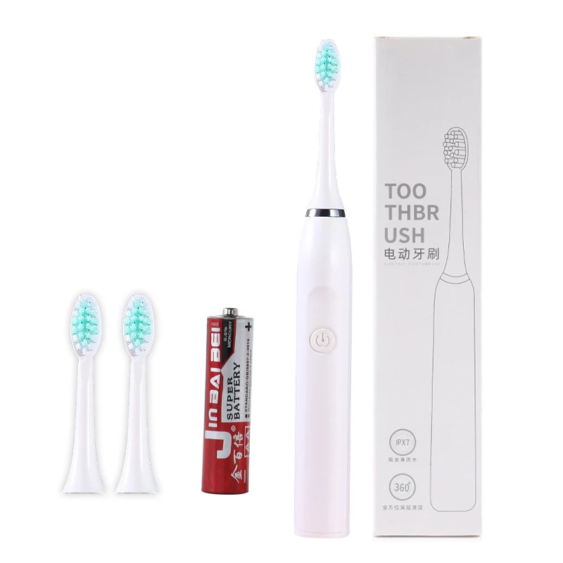 

Edieu Electric Toothbrushes for Adults Kid Smart Timer Whitening Toothbrush IPX7 Waterproof Replaceable AA Battery Version Gift