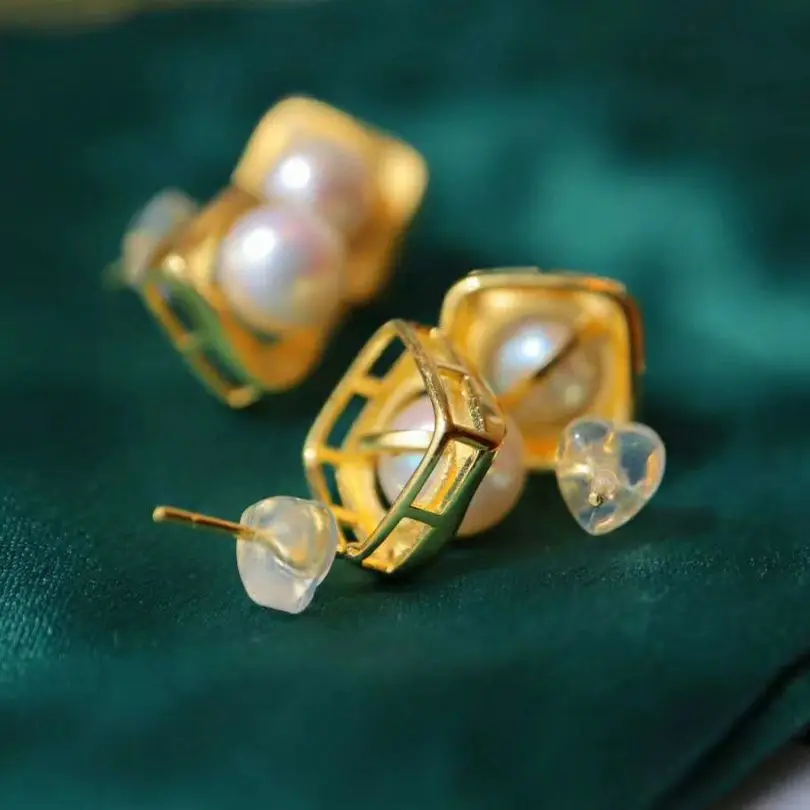 Женское колье и из матового стерлингового серебра 925 пробы с золотым покрытием |