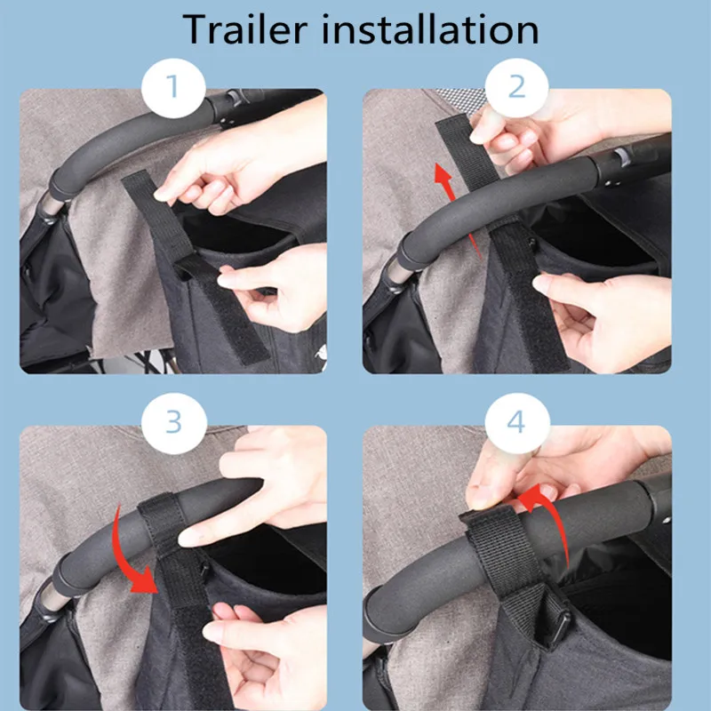 

Storage Bag Baby Stroller Hanging Bag Hanging Organizer Large Capacity Separated Storage Baby Supplies Handbag Travel Storage