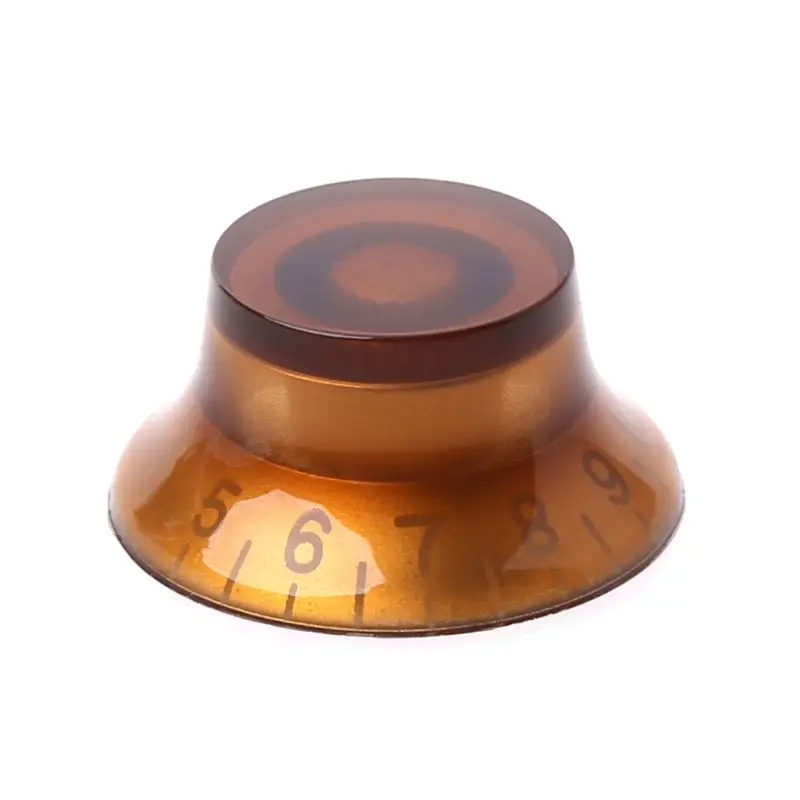 

1pc Knob Button Bell Shape Guitar Tone Volume Control For LP Guitar Parts Coffee Golden Guitar Part Accessories