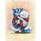 Набор для вышивки крестиком с изображением кота, 11 карат