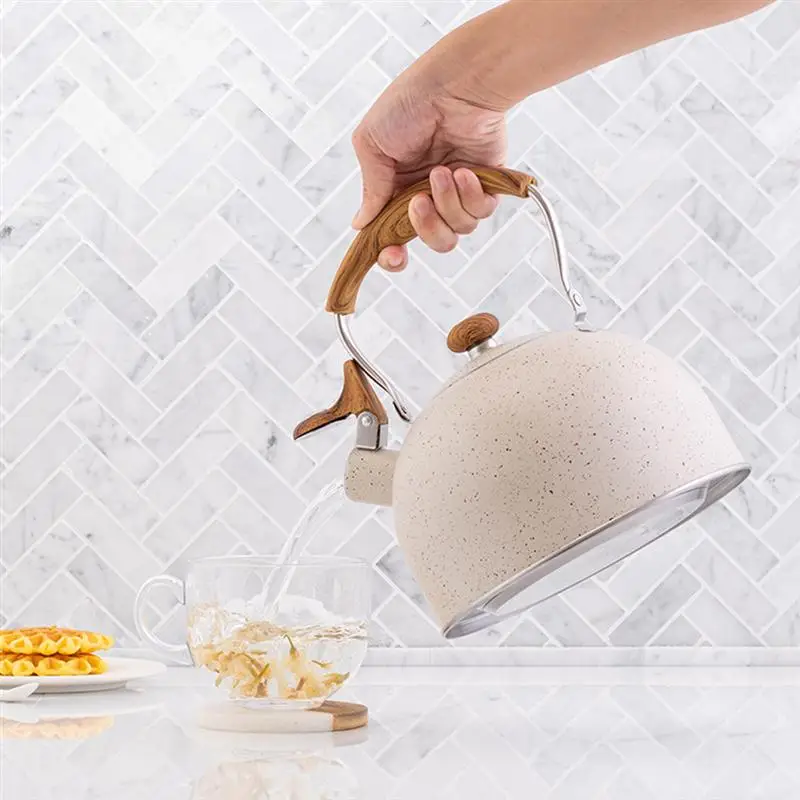 

Домашний чайник со свистком, чайный чайник из нержавеющей стали с ручкой против нагрева