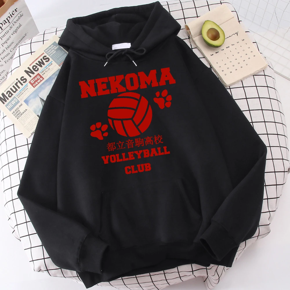 

Haikyuu волейбольный клуб красный с аниме принтом Мужская толстовка модная флисовая Толстовка Повседневная одежда хип-хоп осенне-зимние теплы...