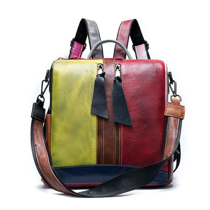 

Рюкзак женский из натуральной кожи, Повседневный, водонепроницаемый, из натуральной воловьей кожи