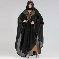 abaya with diamonds noble and elegant fashion plus size robe saudi arabia kimono muslim women robe coat islamic ramadan dress