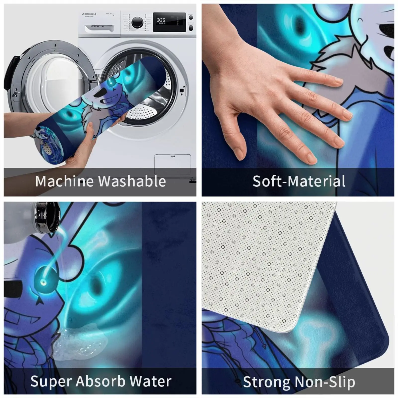 Коврик-подстилка Sans Undertale мягкий коврик-подстилка без рисунка