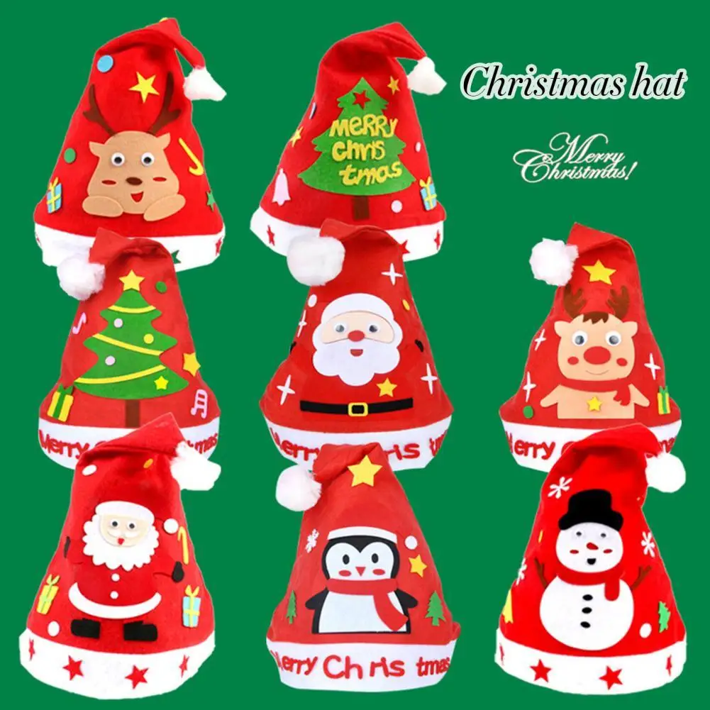 

Early Education Non Woven Fabric Handicrafts Christmas Caps Gifts for Home