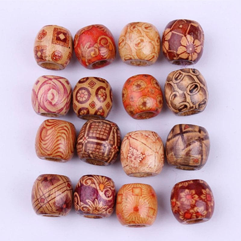 50 шт. дредлок из бисера деревянные волосы оплетенные бусины большое отверстие