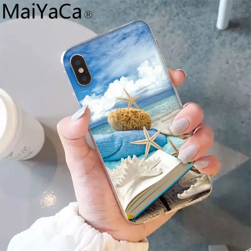 

MaiYaCa sunlight Sea Beach shell Phone Case shell for iPhone 5S 8 7 6 6S Plus X XS MAX 5 SE XR 12 11 pro promax fundas