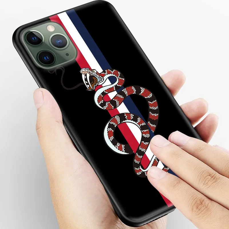 

Luxury snake soft case for iphone 12 MINI 11 pro x xs max xr 8 7 6 6S plus SE 2 silicone phone cover fashion coque fundas