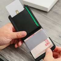 taihaole removable magnetic force pulled men wallets short portable bank business id cards holder ultra slim women mini purse