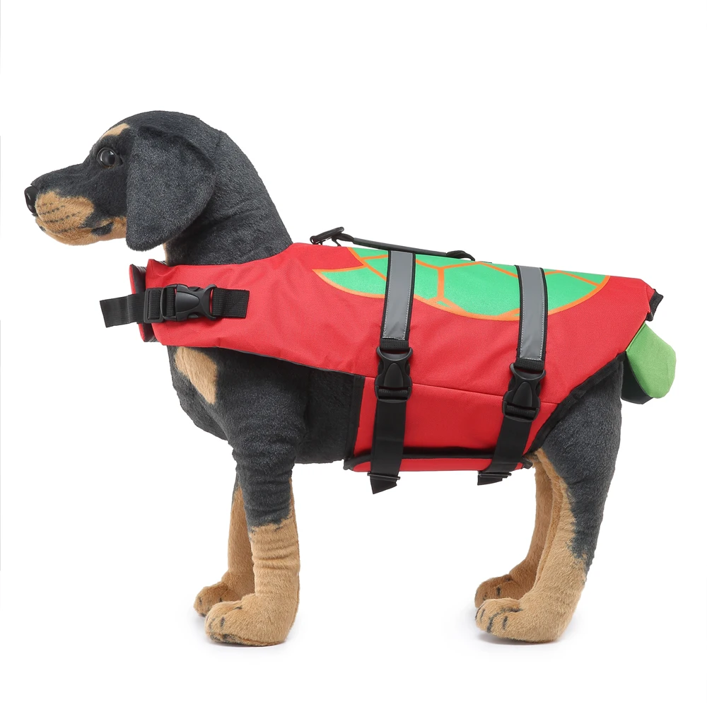 

Pets Swimsuit Dog Life Jacket Bulldog Husky Dog Costume Reflective S M L Dog Sea turtles Pattern Vest 3 Size Summer Dog Clothes