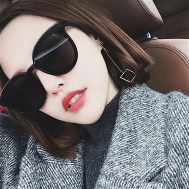 2020 круглая оправа Корейская версия личных солнцезащитных очков чистая красная