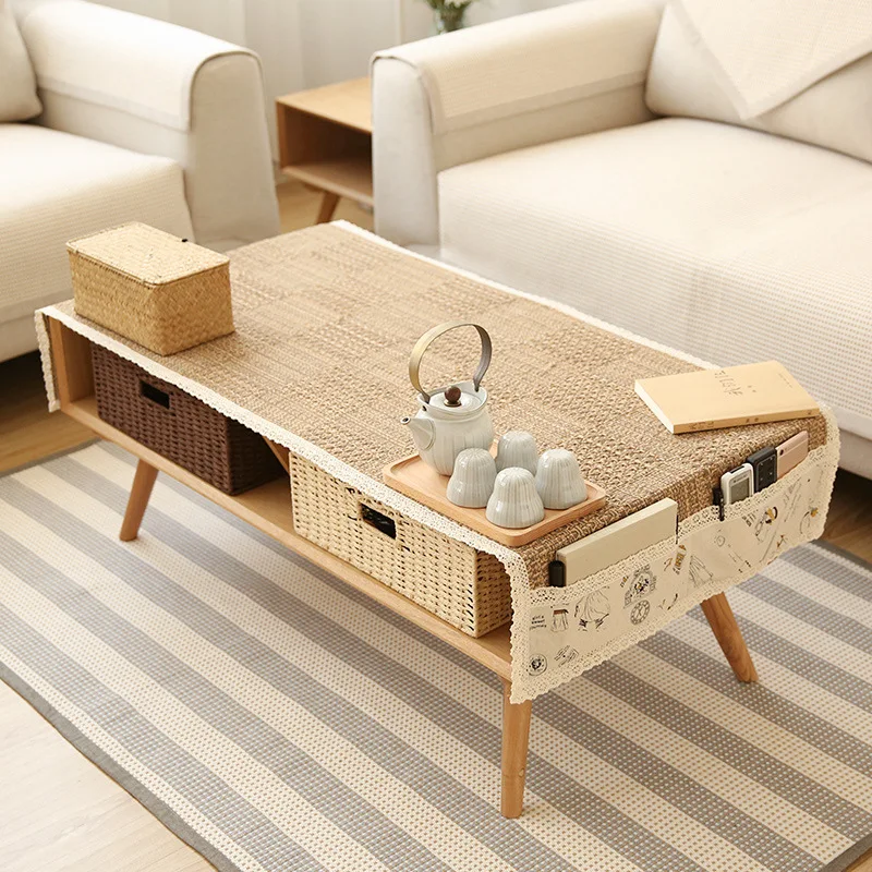 Скатерть для кофе Slow Tree маслостойкая из хлопка и льна тканая многофункциональная