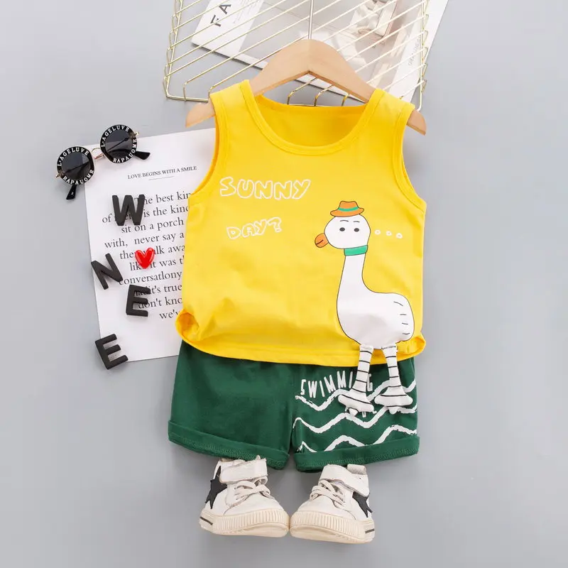 

Summer Toddler Children Boys Girls Cotton Clothes Sport Cartoon T-Shirt Shorts 2pcs/Sets Kid Clothing Infant Tracksuits Costume