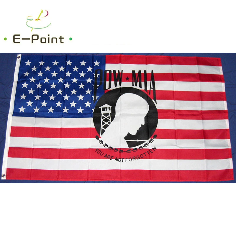 Pow Mia на американском флаге размер 2 фута * 3 (60*90 см) 5 футов (90*150 рождественские