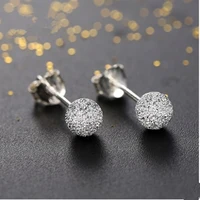 925 sterling silver grind arenaceous stud earrings earrings for women silver earrings earings fashion jewelry